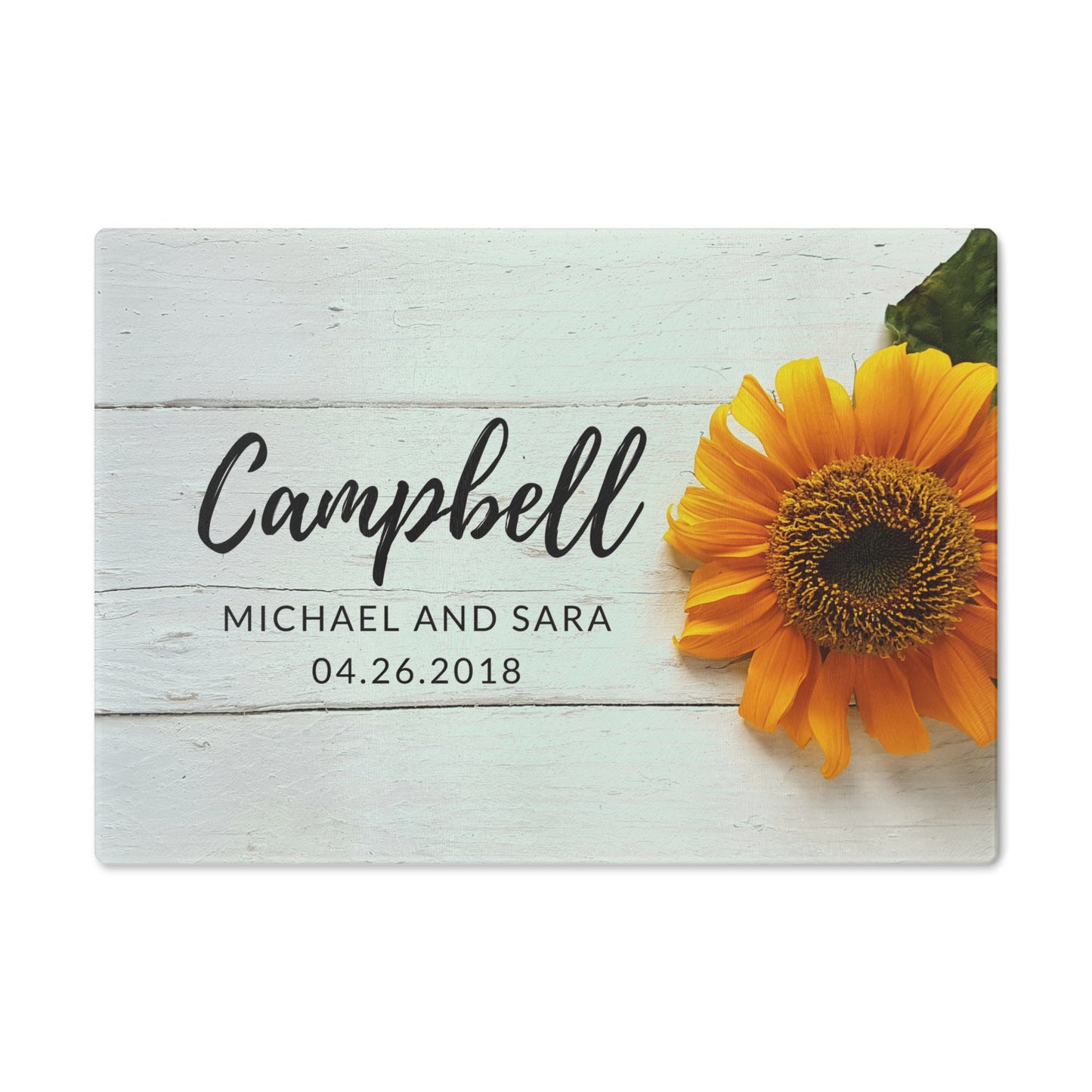 Personalized Sunflower Cutting Board