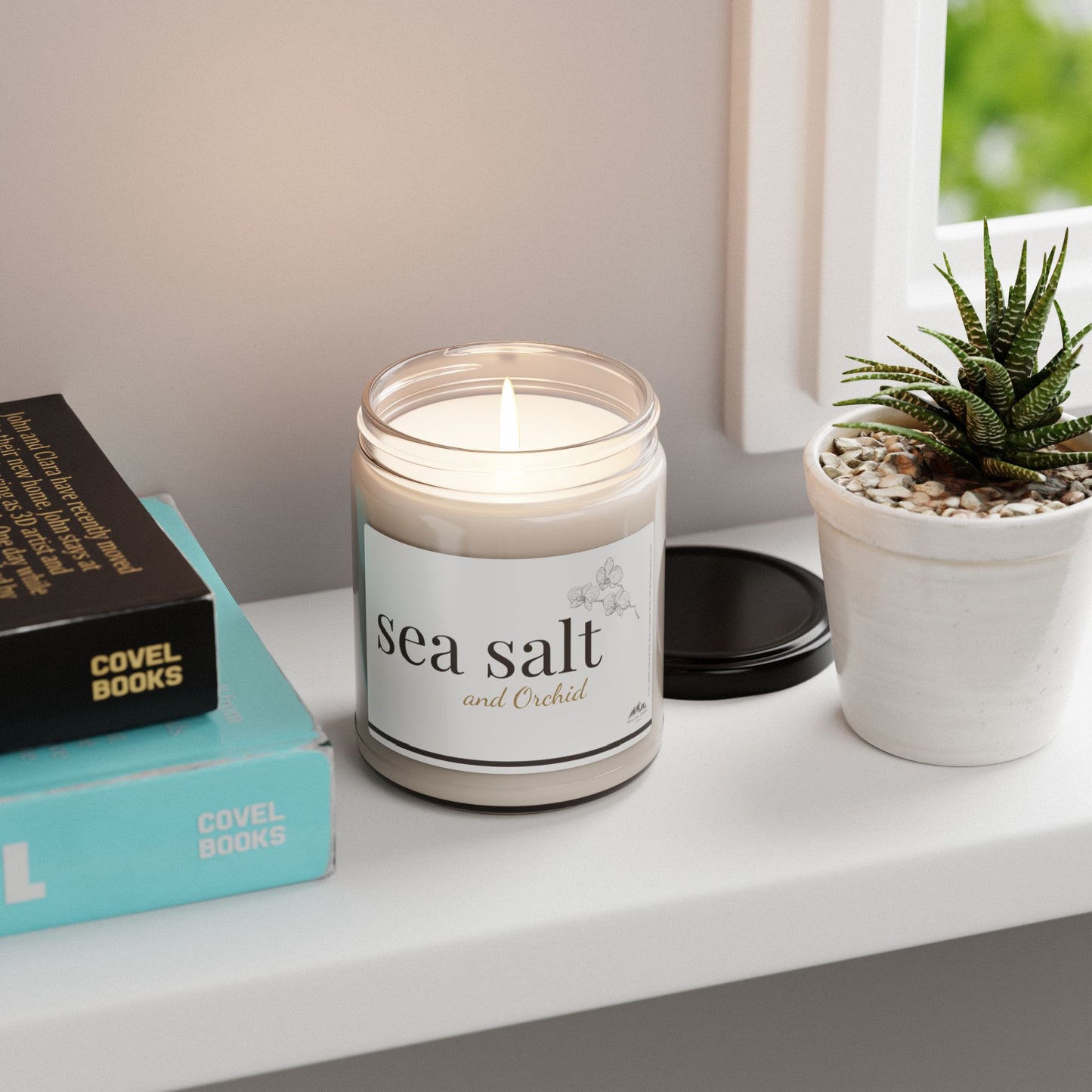 Sea Salt and Orchid Candle, 9 oz Soy Wax Candle