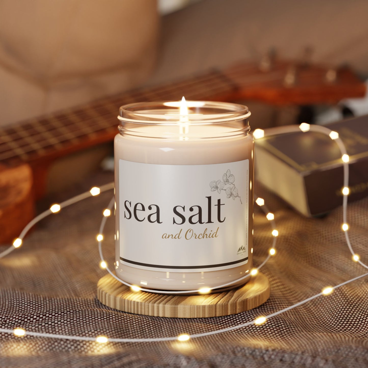 Sea Salt and Orchid Candle, 9 oz Soy Wax Candle