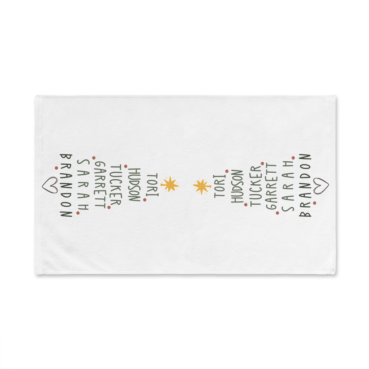 Personalized Christmas Tree Hand Towel