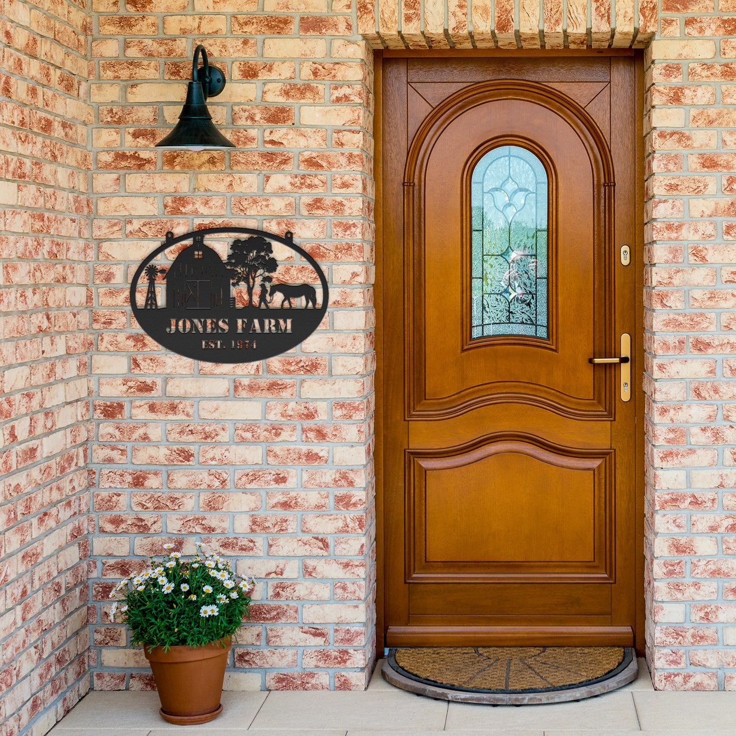 Customized Farm Scene Metal Sign