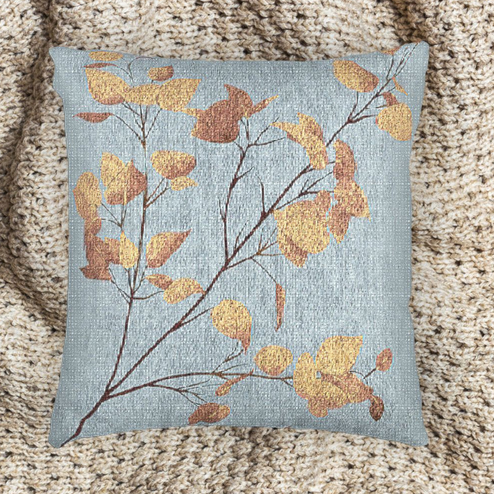 Aspen Leaves Woven Pillow - Cozy Home Decor