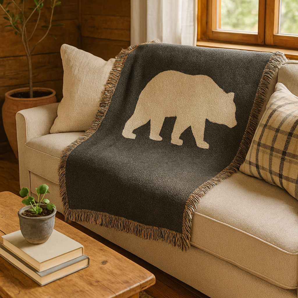 Bear Woven Blanket