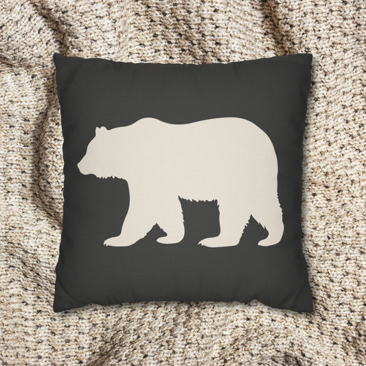 Bear Themed Square Pillow Cover