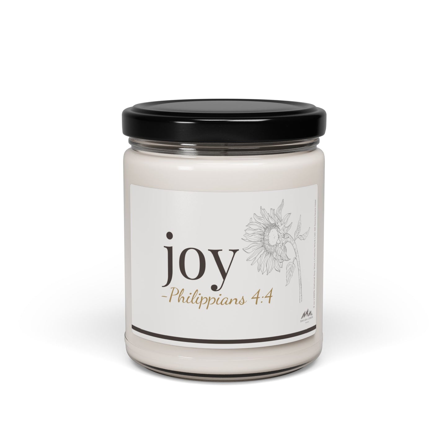 Joy Candle - Philippians 4:4, 9 oz Soy Wax Candle