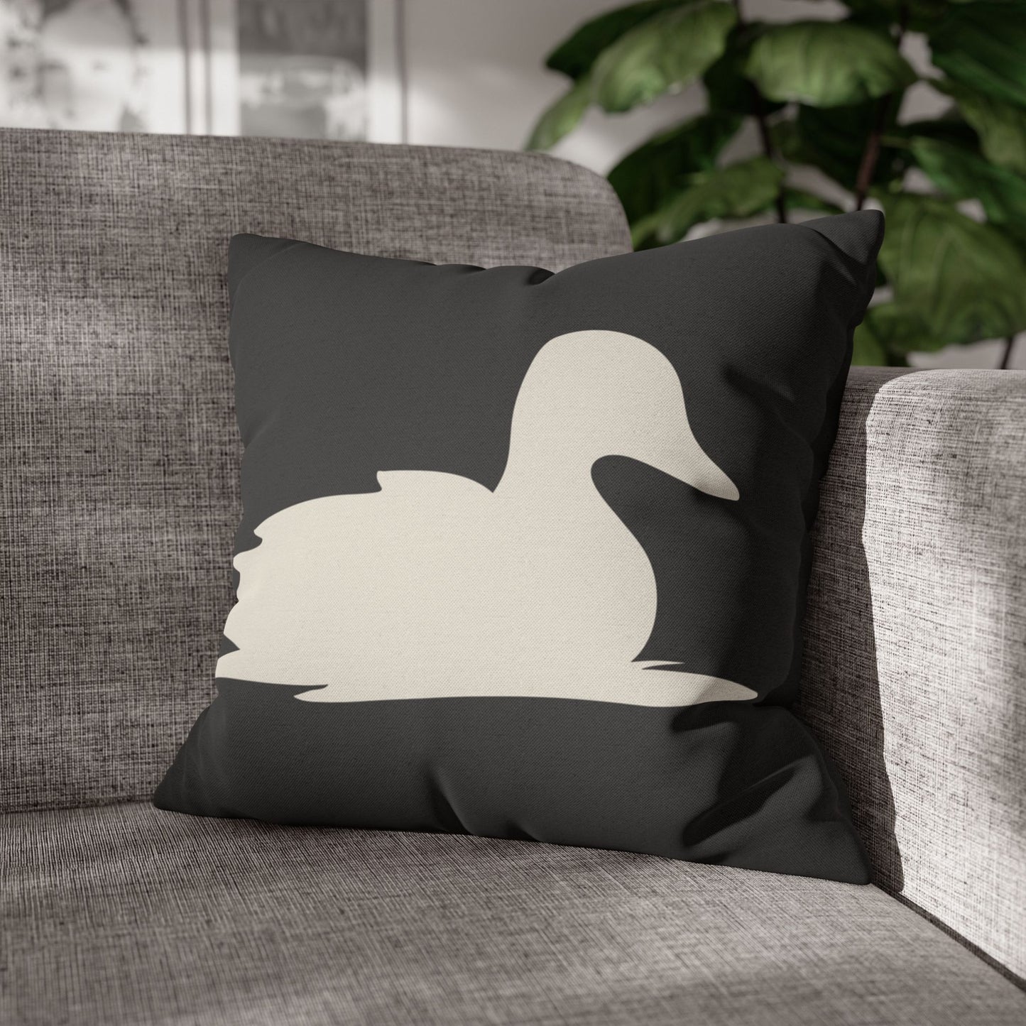 Duck Themed Square Pillow Cover