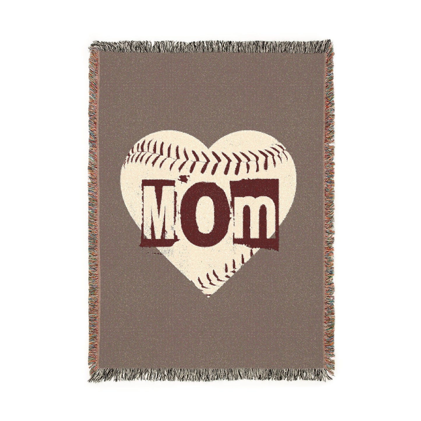 Baseball Mom Woven Blanket - Cozy Gift for Sports Lovers