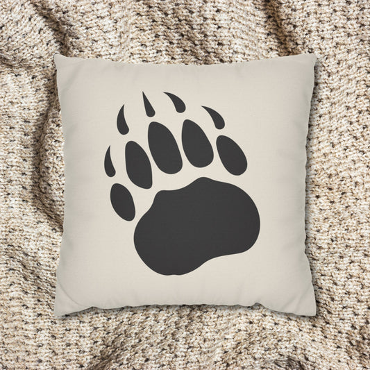 Bear Paw Square Pillow Cover