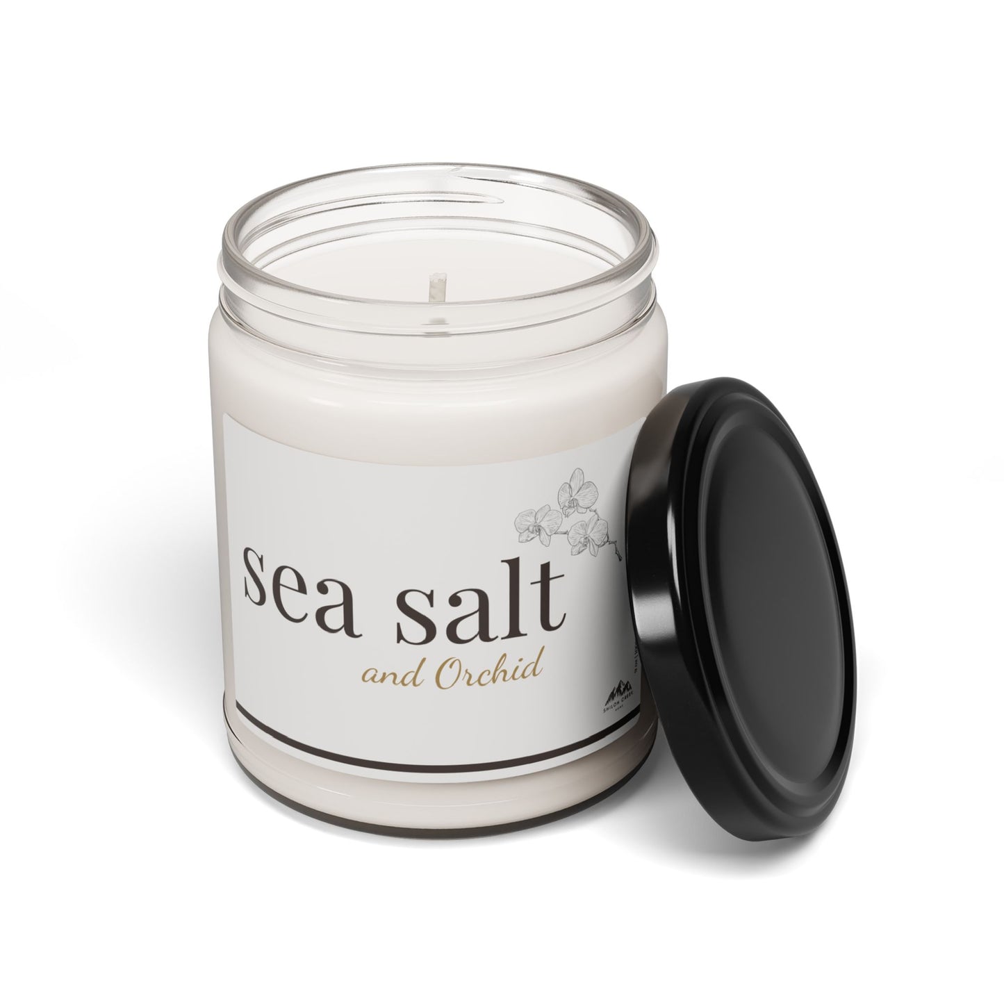 Sea Salt and Orchid Candle, 9 oz Soy Wax Candle