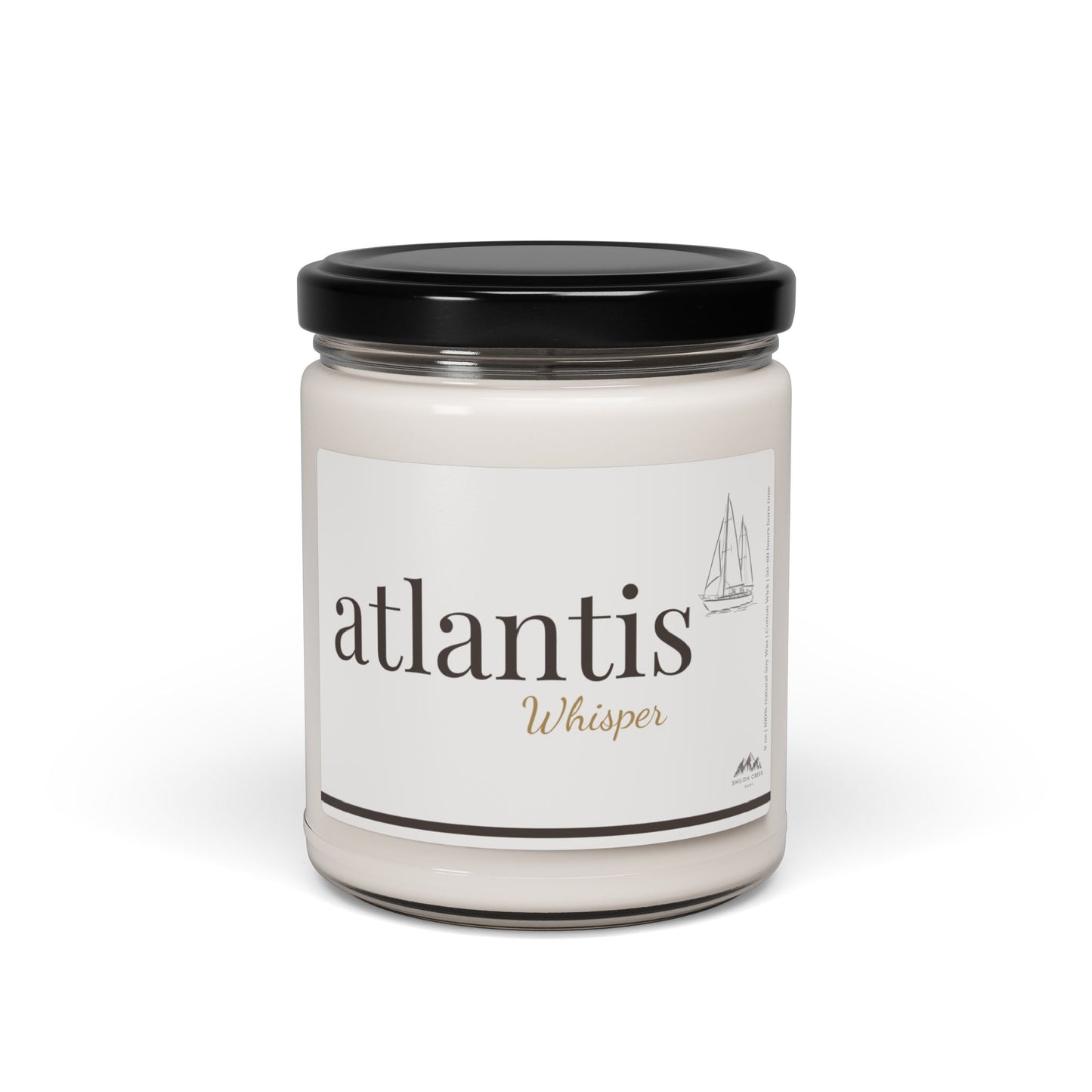 Atlantis Whisper Candle, 9 oz Soy Wax Candle