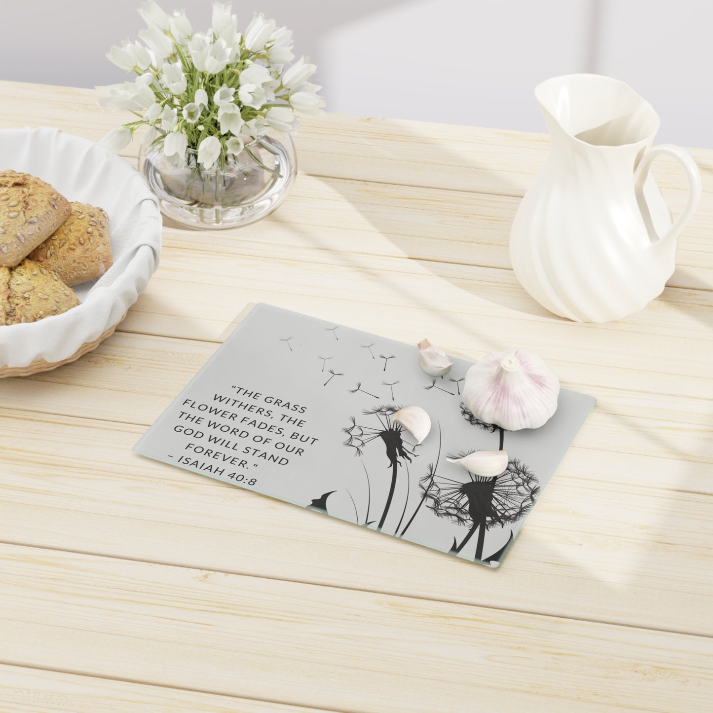 Dandelion Scripture Cutting Board