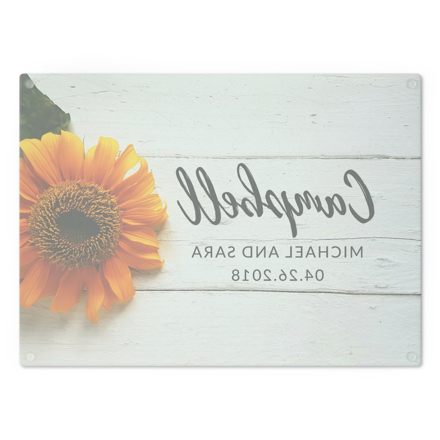 Personalized Sunflower Cutting Board
