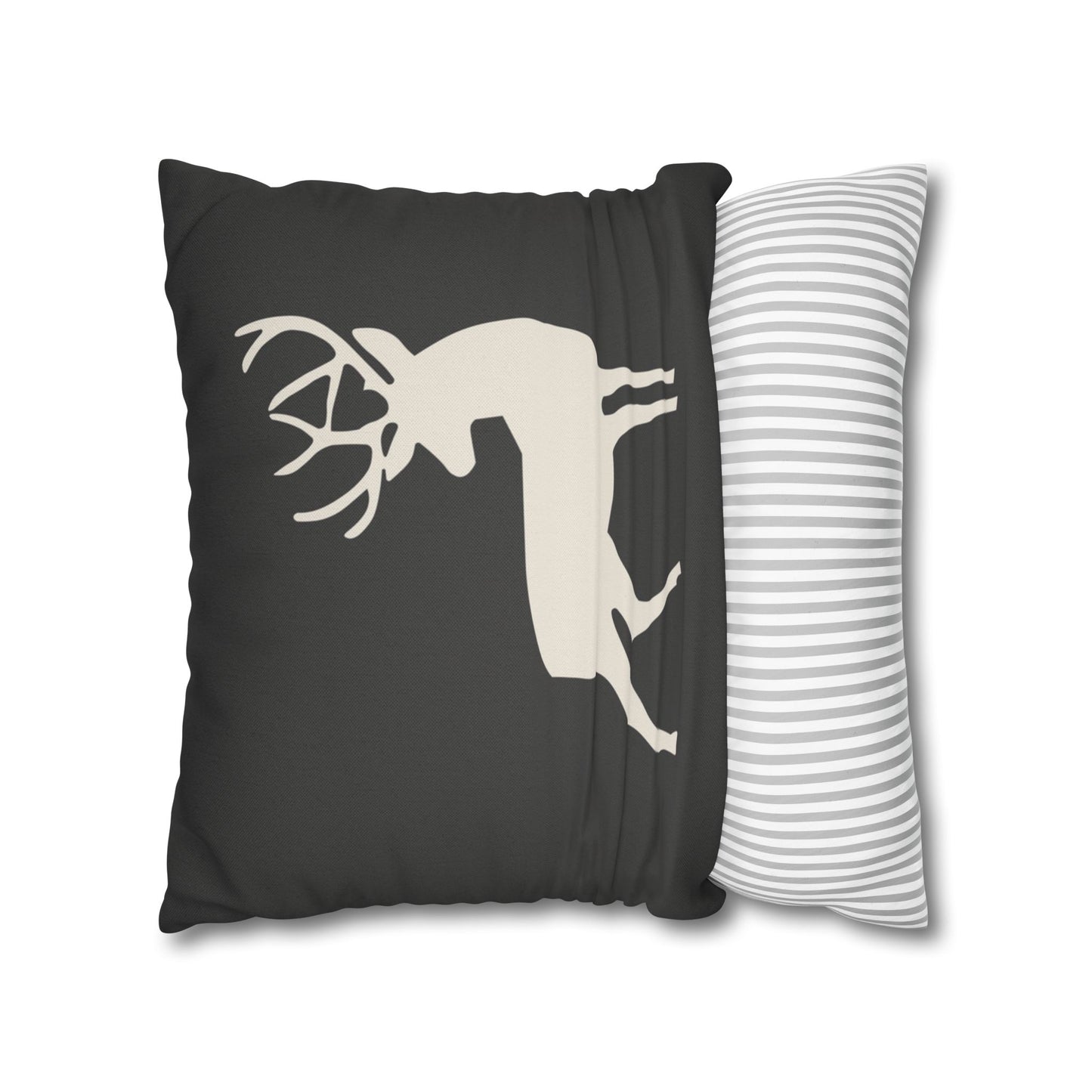 Deer Themed Square Pillow Cover