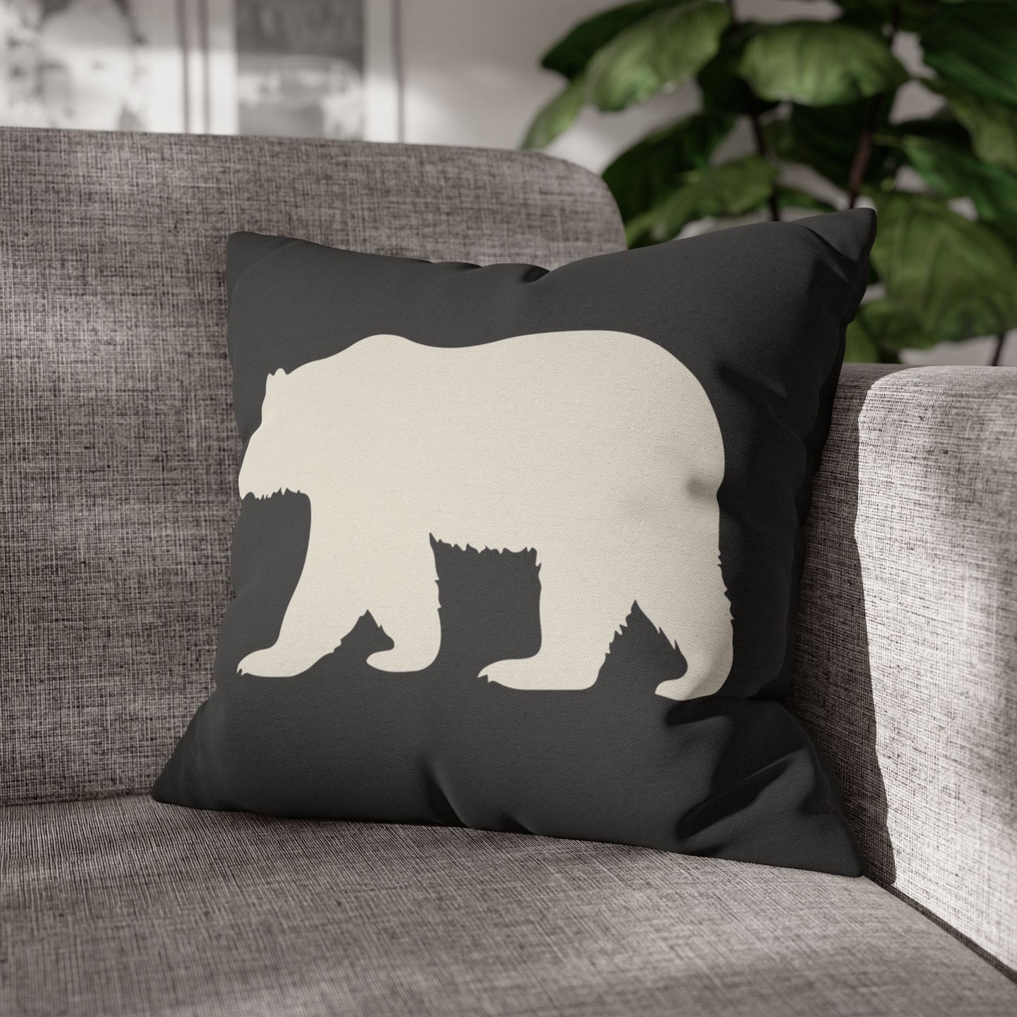 Bear Themed Square Pillow Cover
