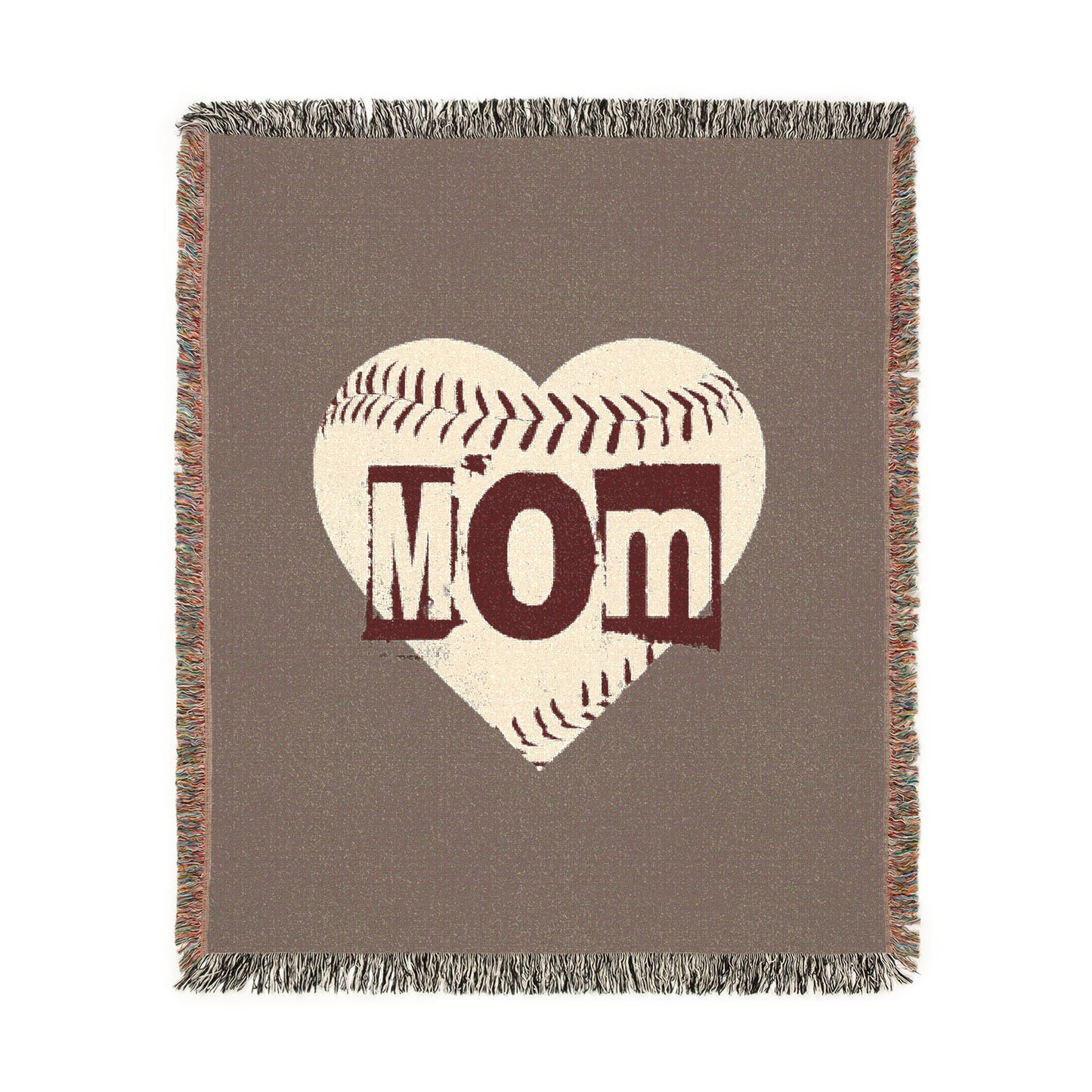 Baseball Mom Woven Blanket - Cozy Gift for Sports Lovers