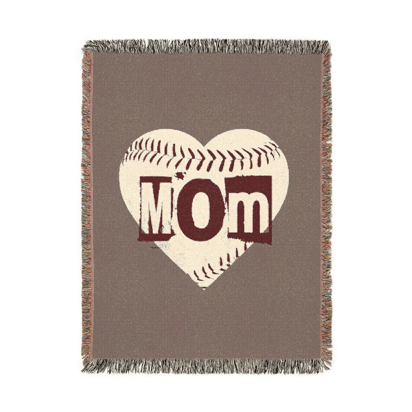 Baseball Mom Woven Blanket - Cozy Gift for Sports Lovers