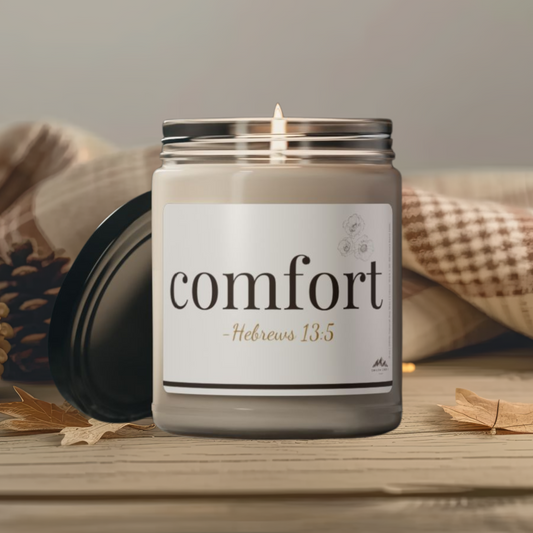 Comfort Candle - Hebrews 13:5, 9 oz Soy Wax Candle