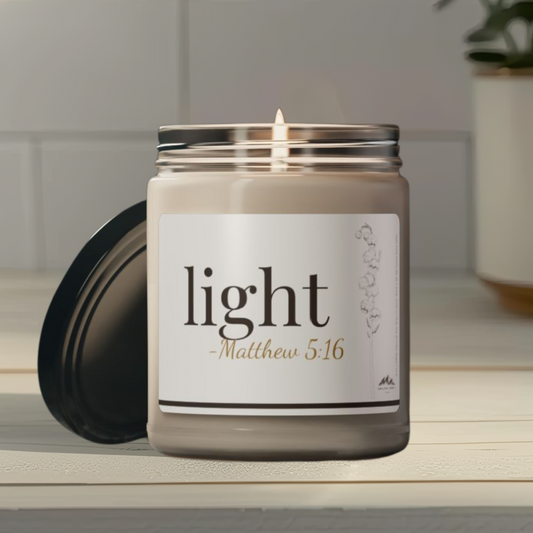 Light Candle - Matthew 5:16, 9 oz Soy Wax Candle