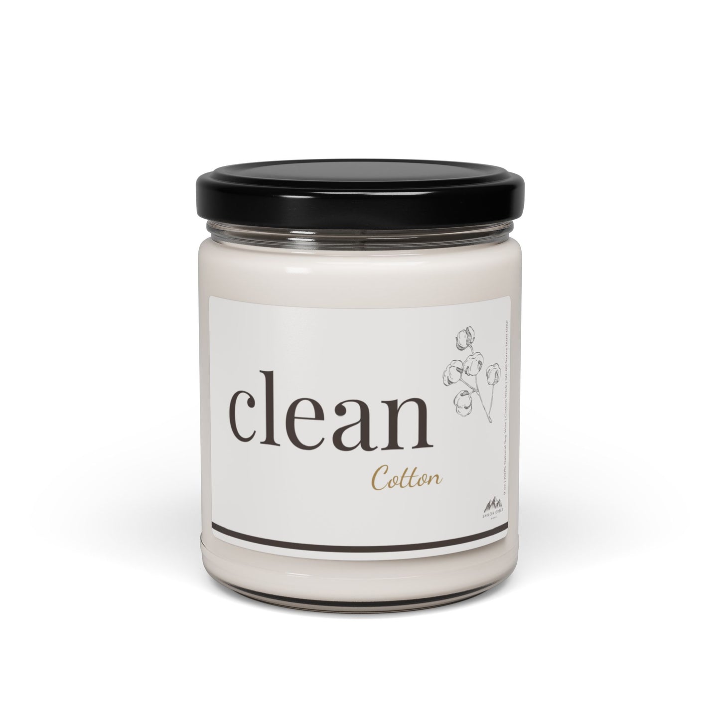 Clean Cotton Candle, 9 oz Soy Wax Candle