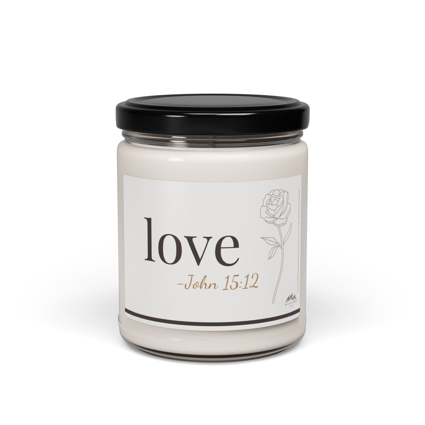 Love Candle - John 15:12, 9 oz Soy Wax Candle