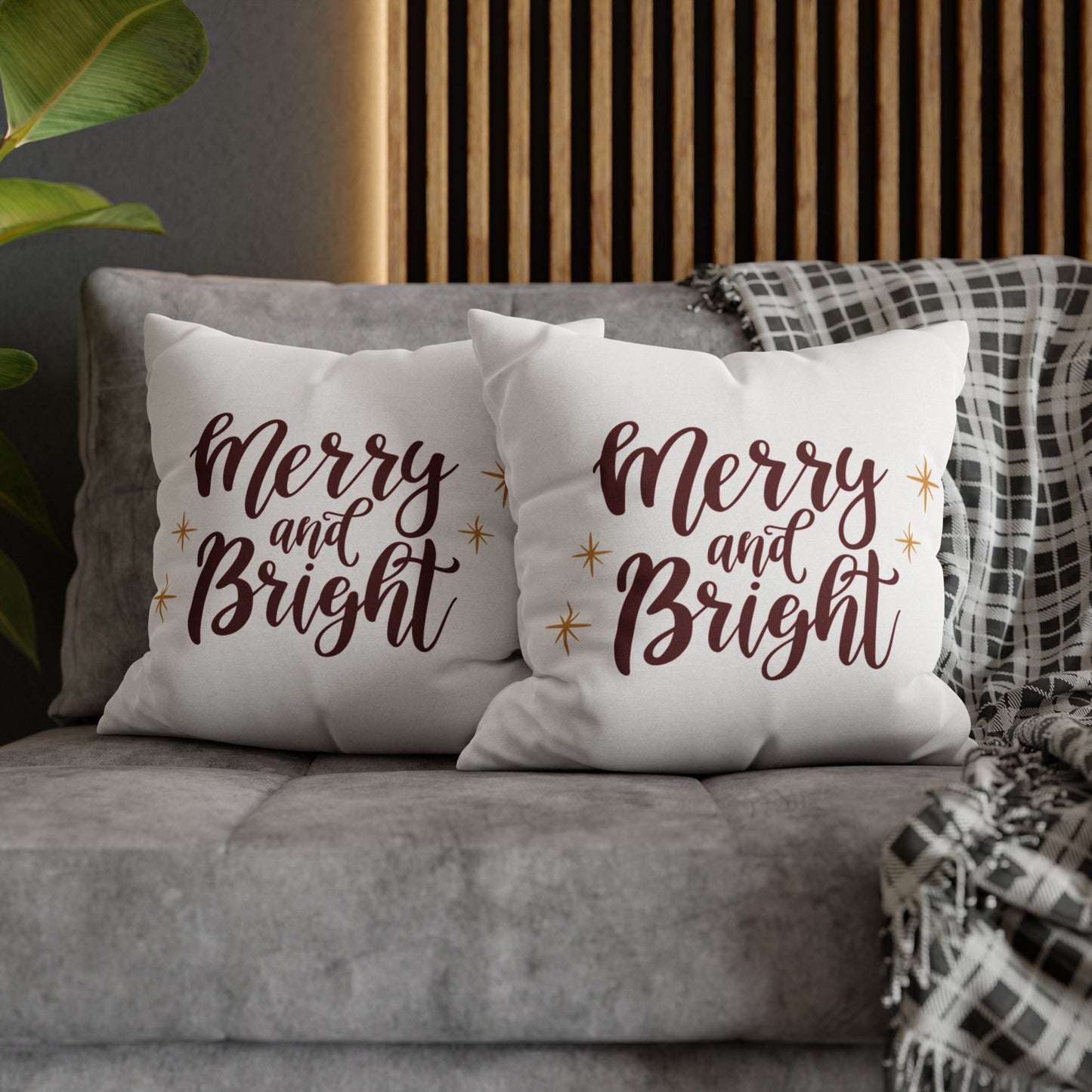 Merry and Bright Square Pillow Cover