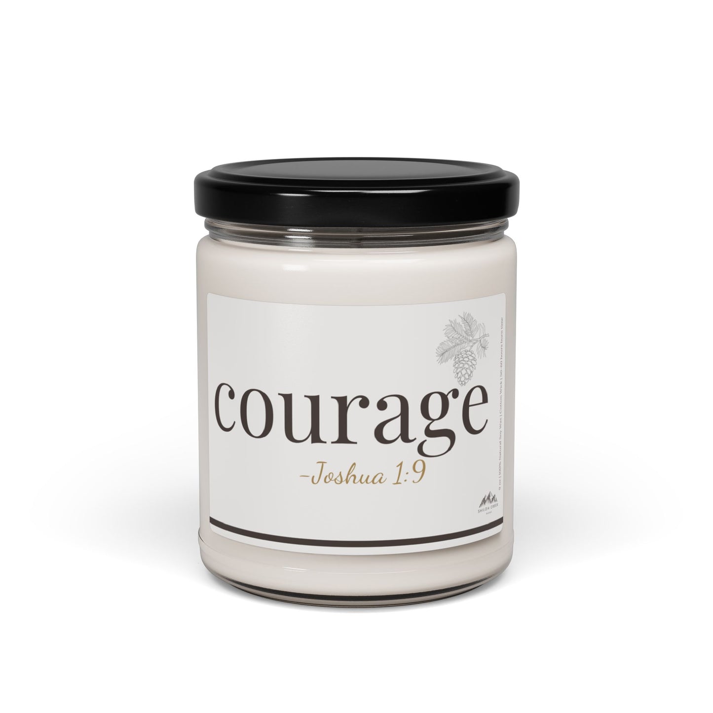 Courage Candle - Joshua 1:9, 9 oz Soy Wax Candle