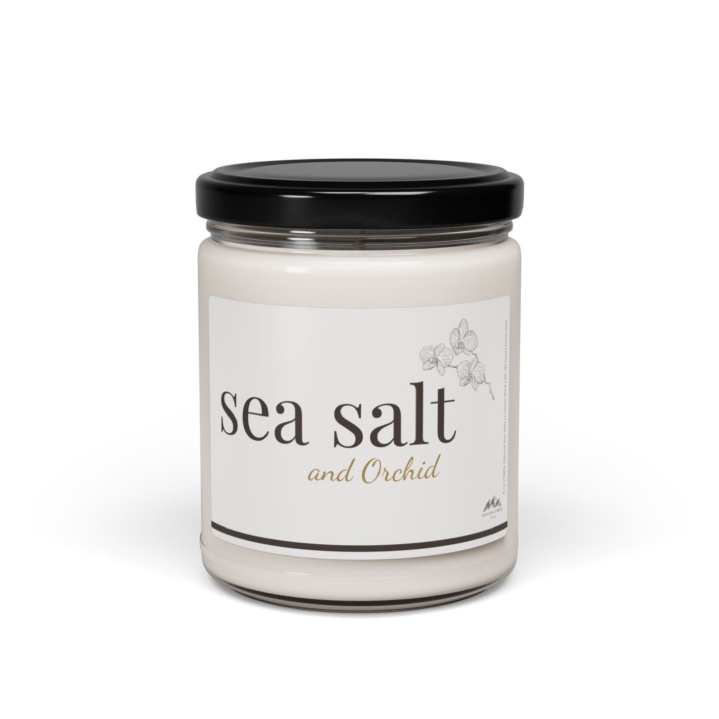 Sea Salt and Orchid Candle, 9 oz Soy Wax Candle