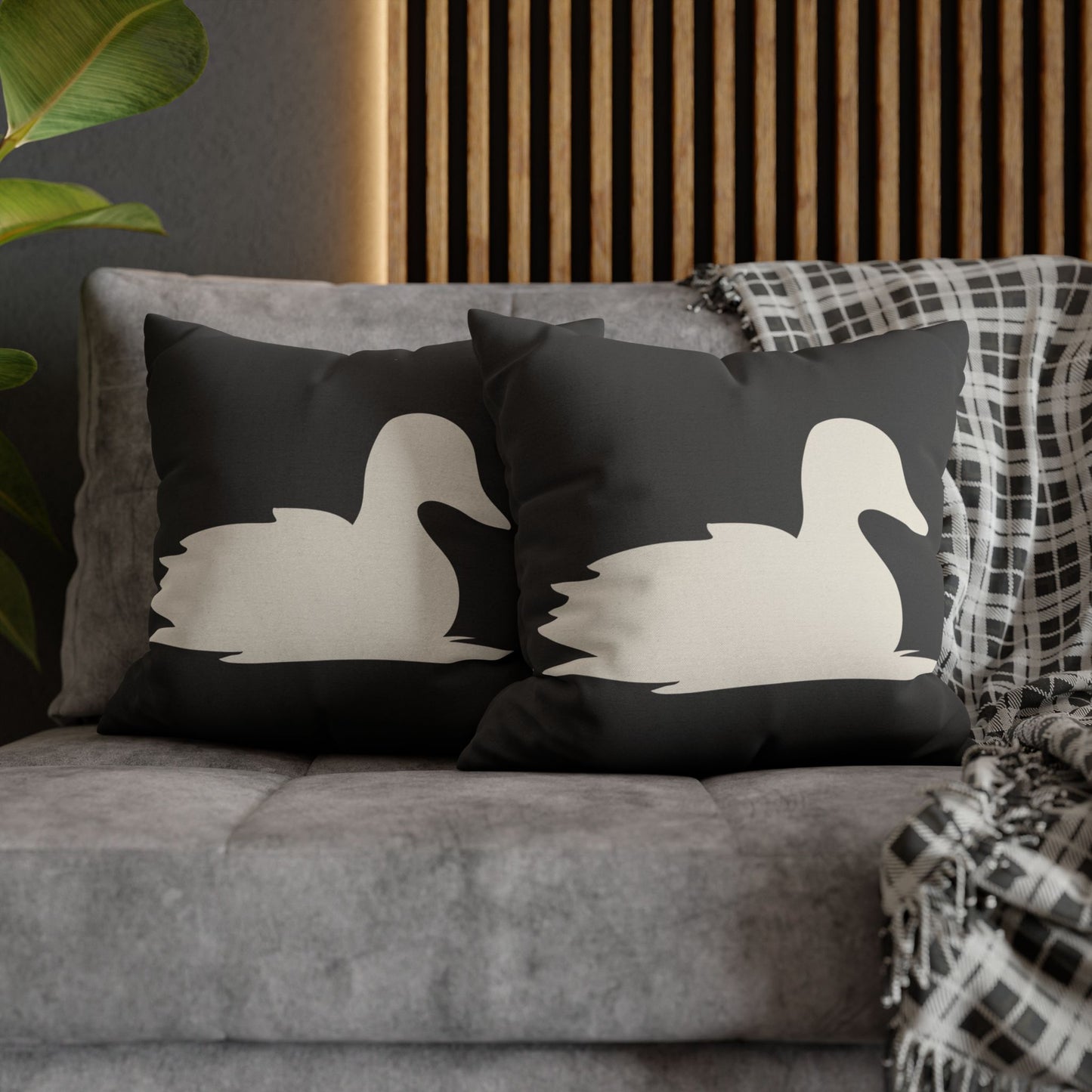 Duck Themed Square Pillow Cover