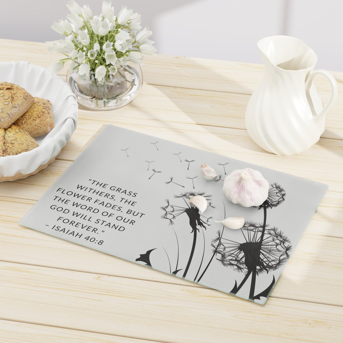 Dandelion Scripture Cutting Board