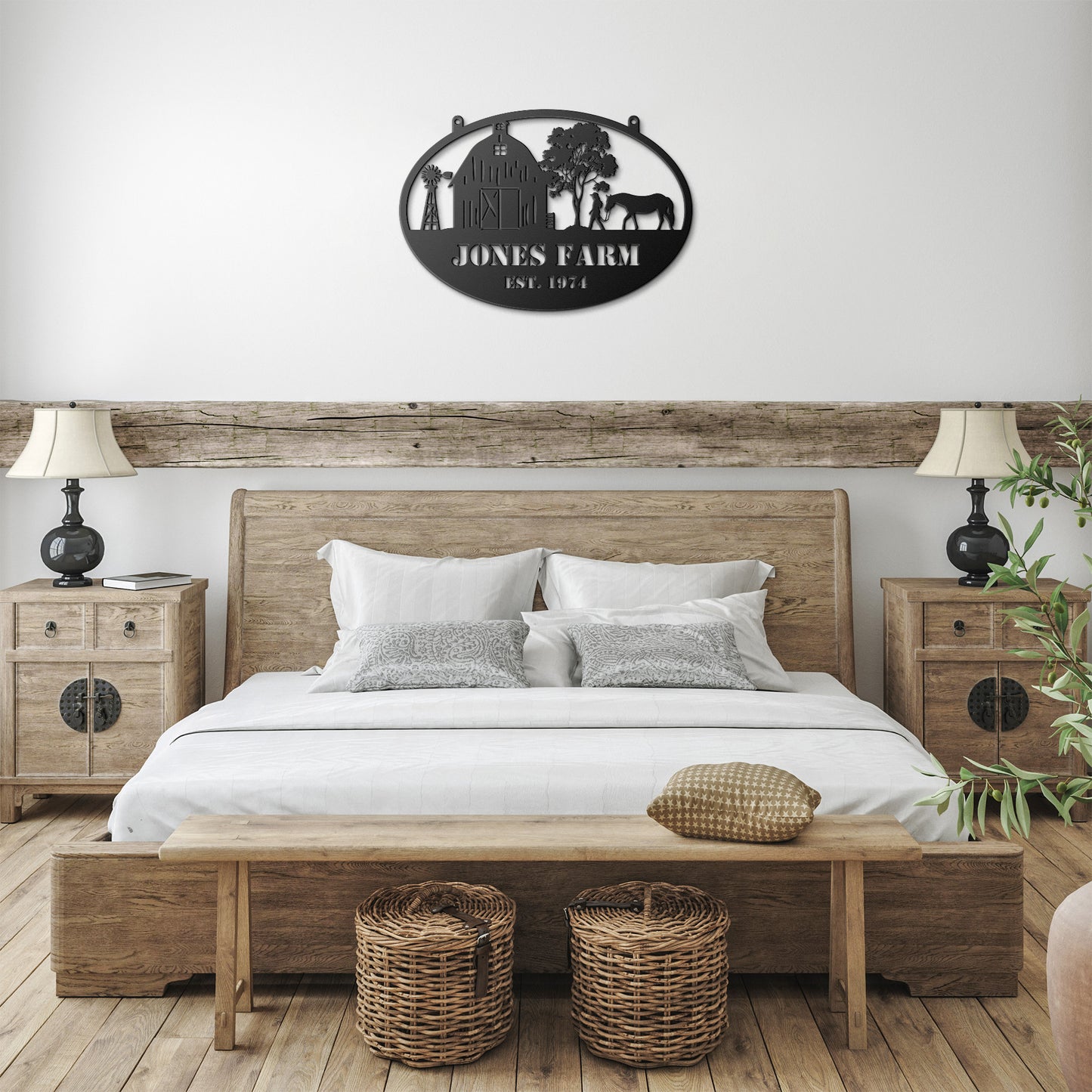 Customized Farm Scene Metal Sign