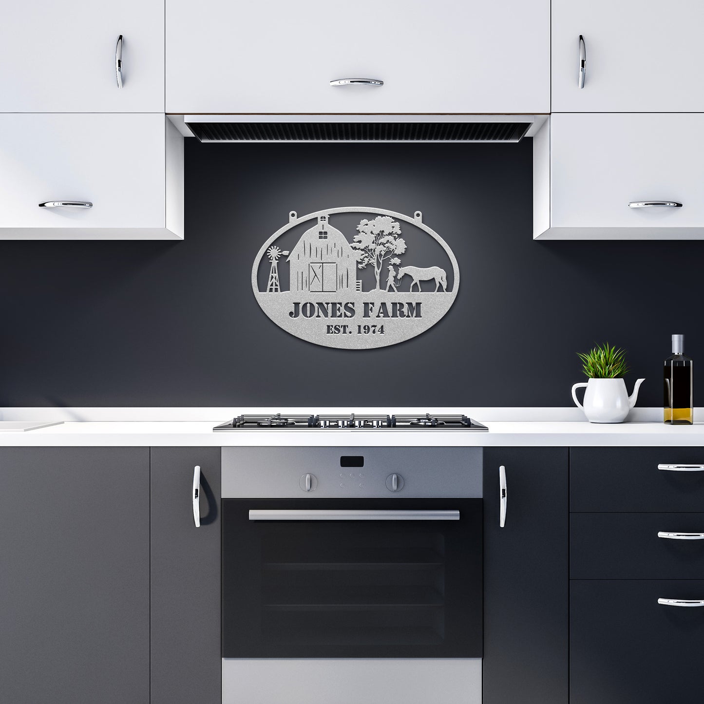 Customized Farm Scene Metal Sign